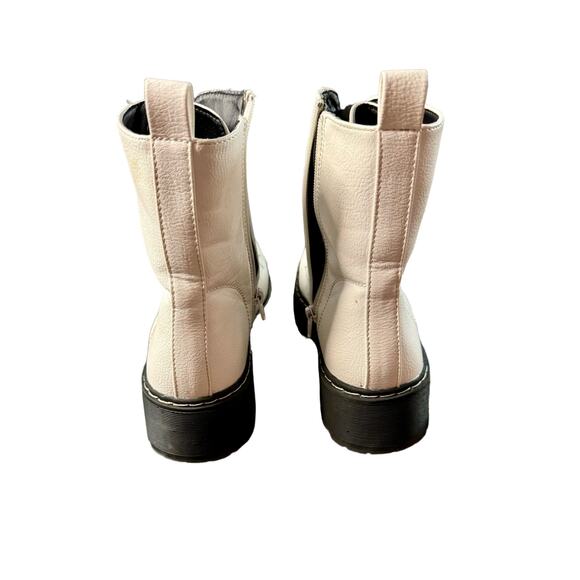 SINCERELY JULES  HARLEY women’s size 7.5 combat platform boots white/black - Picture 5 of 6